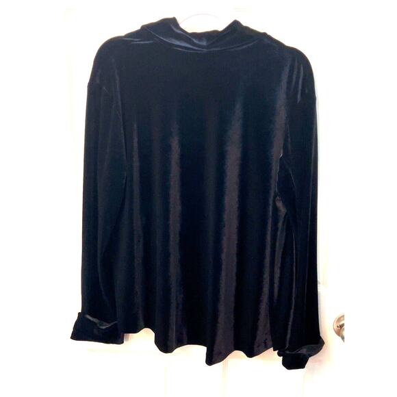 Vintage Velvet Black Jacket Blazer Another Thyme Sz 10 Classy Formal Cover Up - Picture 7 of 8